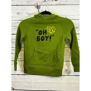 Boys Disney Hoodie Size S Green "Oh Boy!" Mickey Mouse
